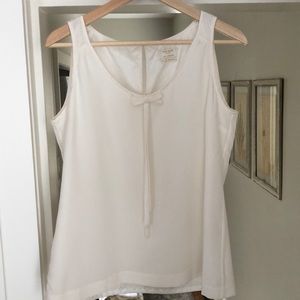 Kate Spade sleeveless silk blouse in Ivory